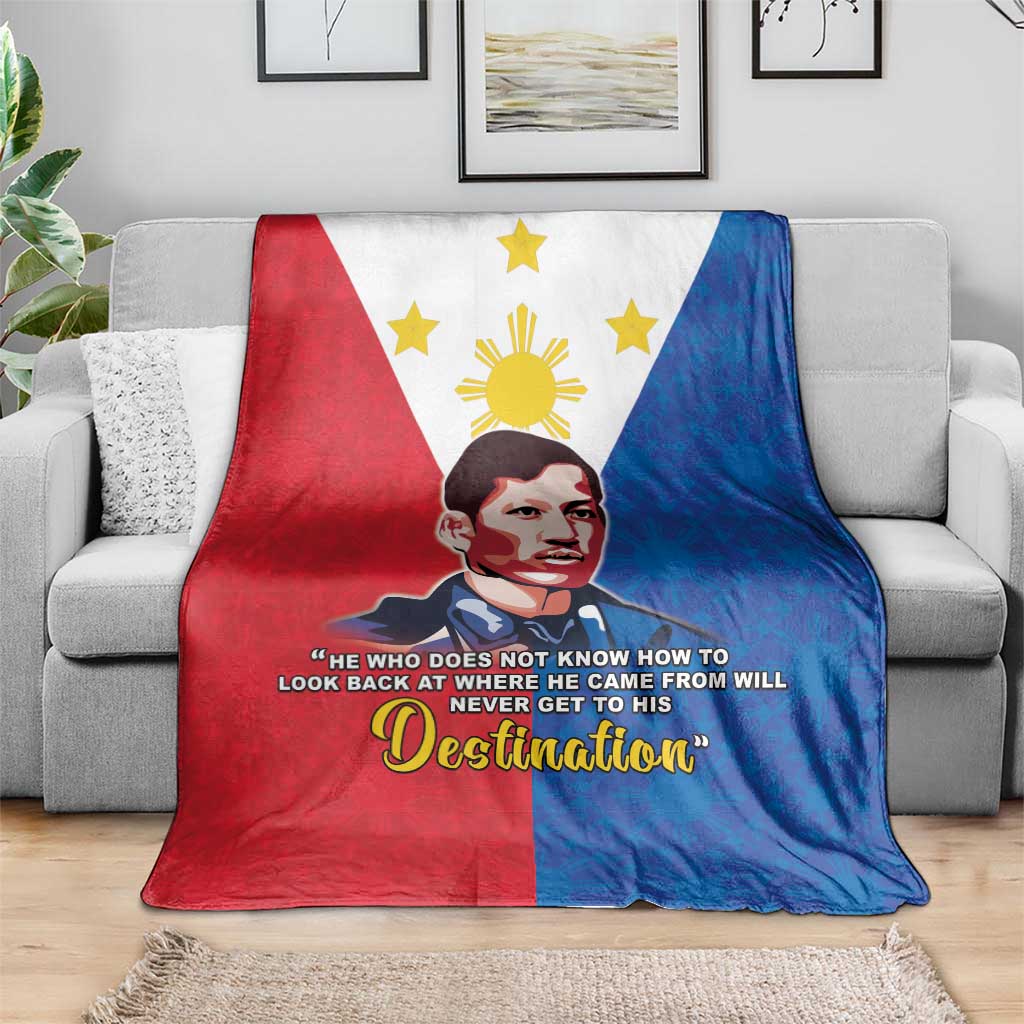 Philippines Filipinos Blanket Jose Rizal Flag Style