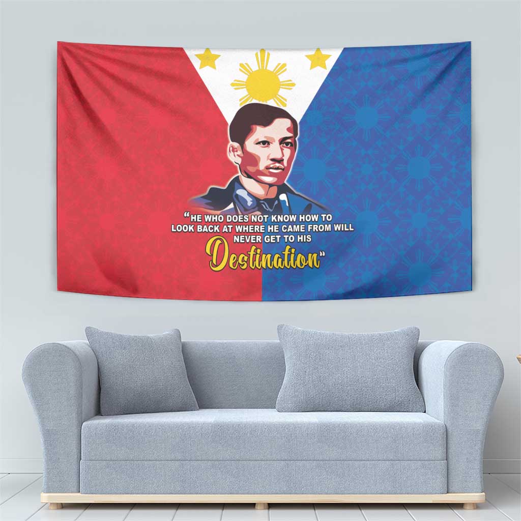 Philippines Filipinos Tapestry Jose Rizal Flag Style