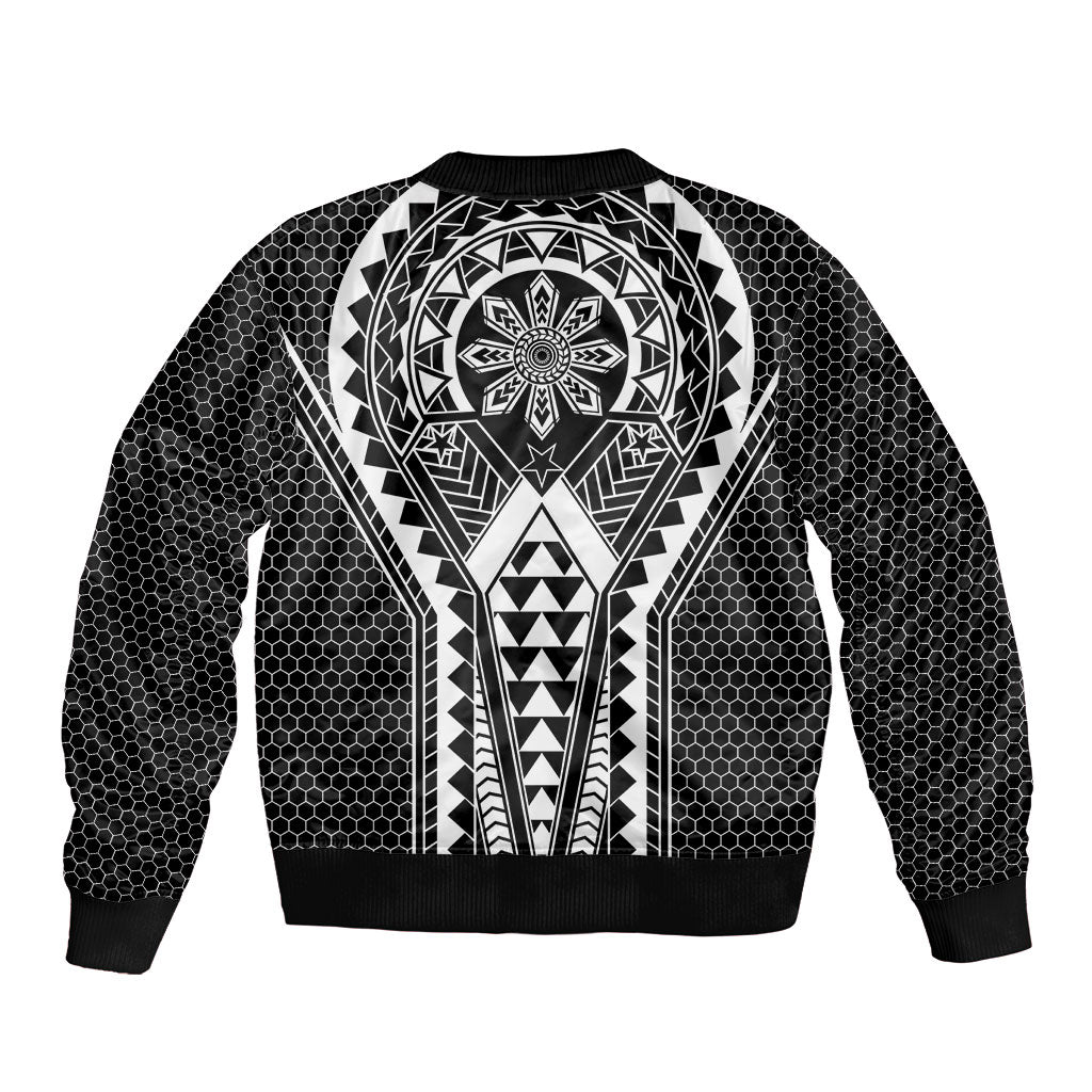 Philippines Batok Tribal Inspired Tattoo Black Bomber Jacket