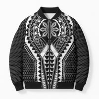 Philippines Batok Tribal Inspired Tattoo Black Bomber Puffer Jacket