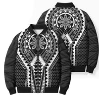 Philippines Batok Tribal Inspired Tattoo Black Bomber Puffer Jacket