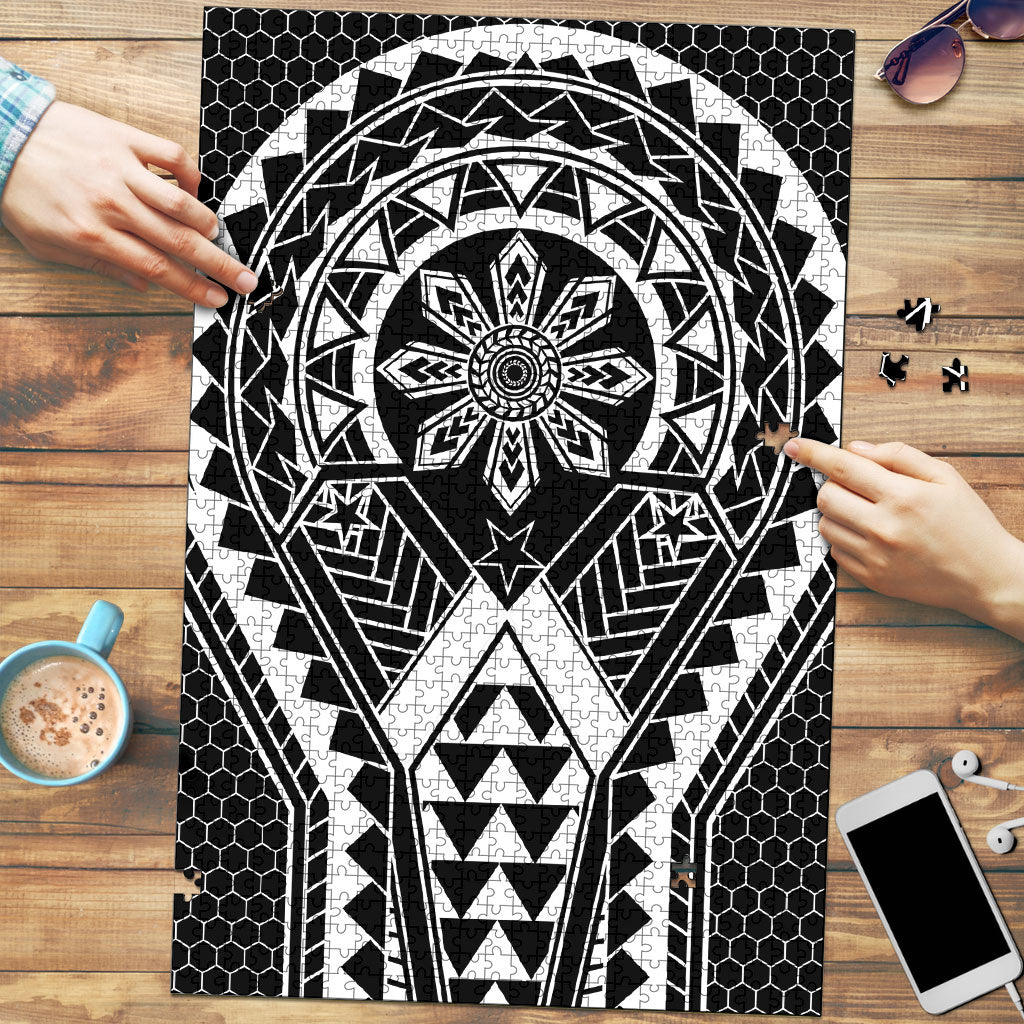 Philippines Batok Tribal Inspired Tattoo Black Puzzle