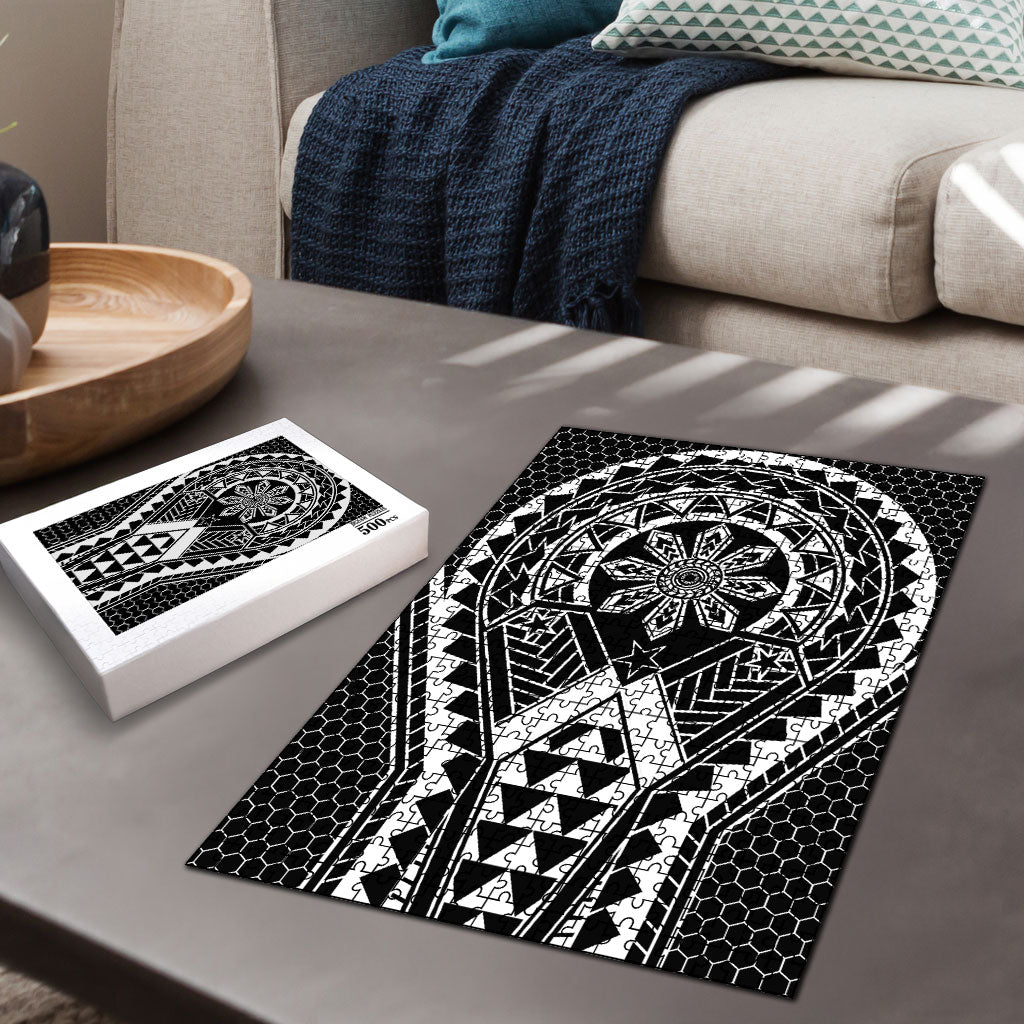 Philippines Batok Tribal Inspired Tattoo Black Puzzle