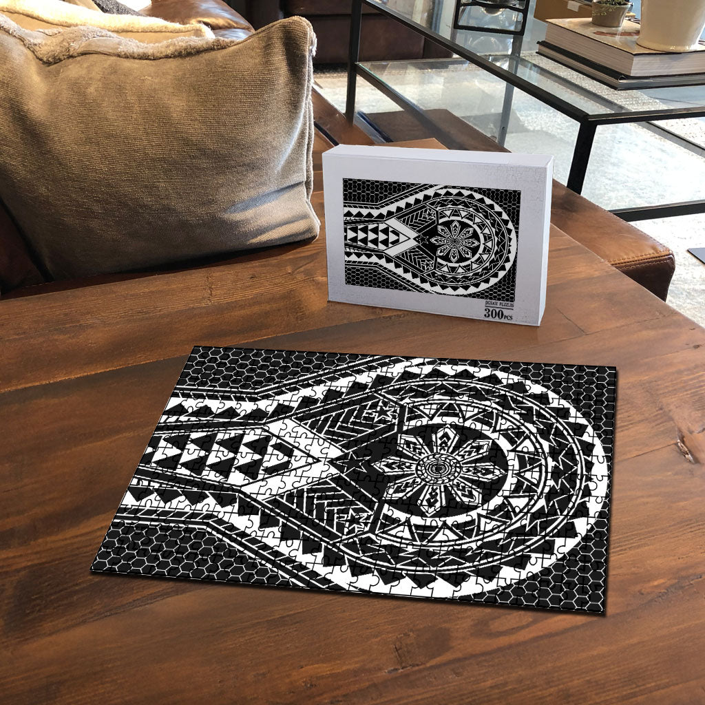 Philippines Batok Tribal Inspired Tattoo Black Puzzle