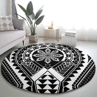 Philippines Batok Tribal Inspired Tattoo Black Round Carpet