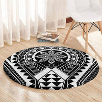 Philippines Batok Tribal Inspired Tattoo Black Round Carpet