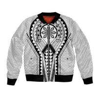 Philippines Batok Tribal Inspired Tattoo White Bomber Jacket