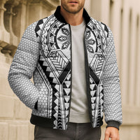 Philippines Batok Tribal Inspired Tattoo White Bomber Puffer Jacket