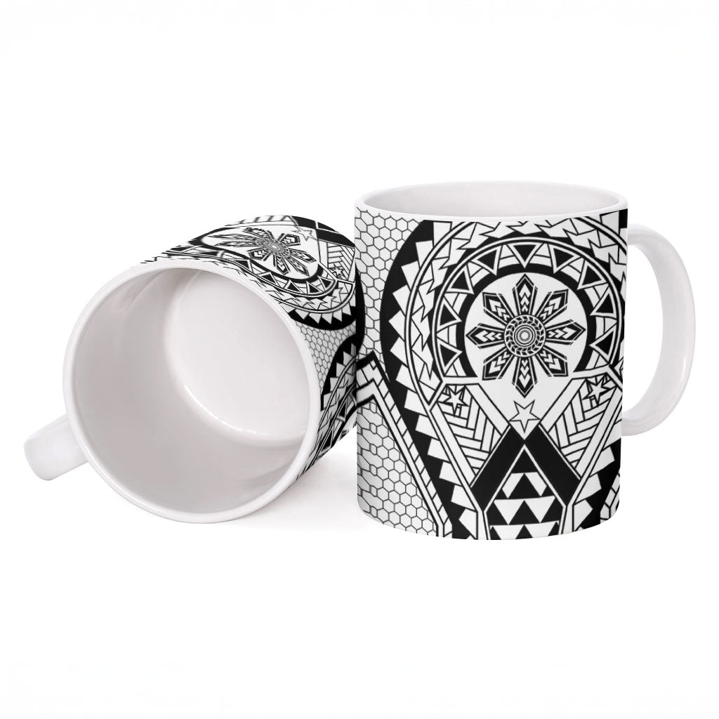 Philippines Batok Tribal Inspired Tattoo White Ceramic Mug
