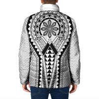 Philippines Batok Tribal Inspired Tattoo White Padded Jacket