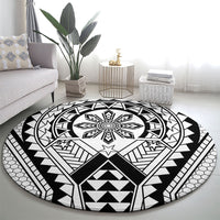 Philippines Batok Tribal Inspired Tattoo White Round Carpet