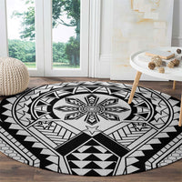 Philippines Batok Tribal Inspired Tattoo White Round Carpet