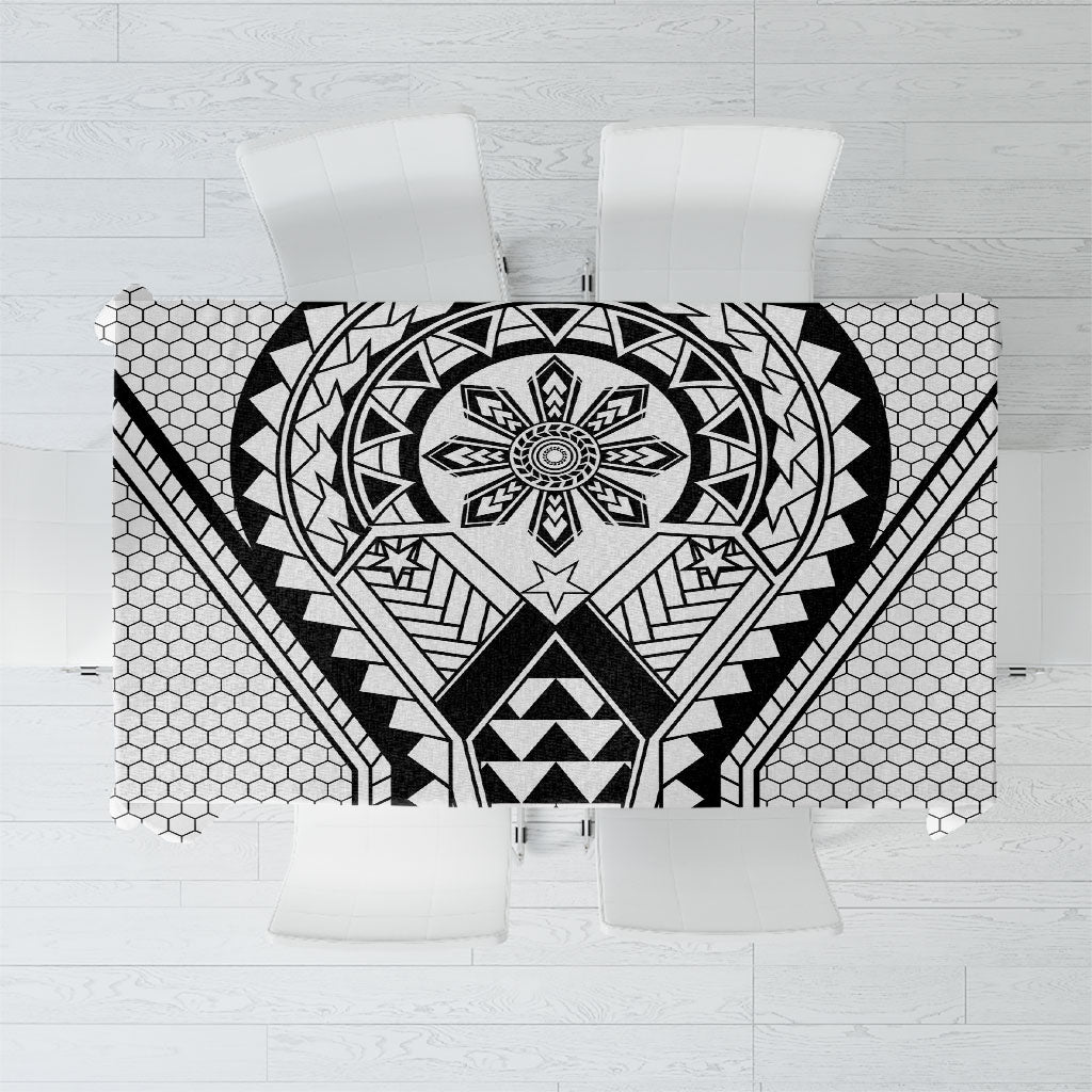 Philippines Batok Tribal Inspired Tattoo White Tablecloth