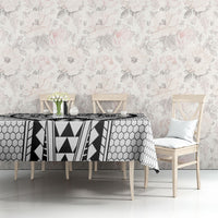 Philippines Batok Tribal Inspired Tattoo White Tablecloth