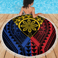 Philippines Batok Tribal Inspired Tattoo Beach Blanket