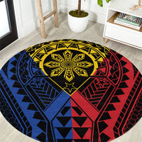 Philippines Batok Tribal Inspired Tattoo Round Carpet