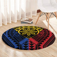 Philippines Batok Tribal Inspired Tattoo Round Carpet