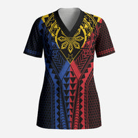 Philippines Batok Tribal Inspired Tattoo Scrub Top