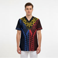 Philippines Batok Tribal Inspired Tattoo Scrub Top