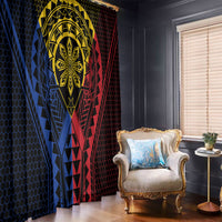 Philippines Batok Tribal Inspired Tattoo Window Curtain