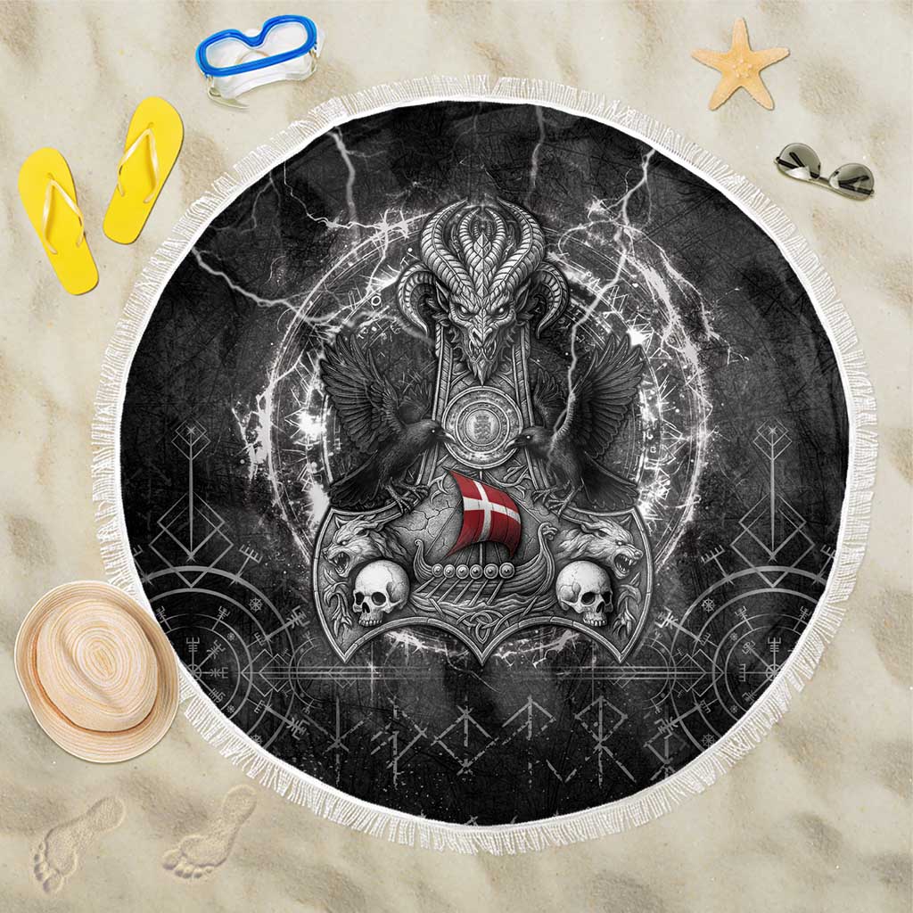 Denmark Viking Beach Blanket Odin's Raven Legacy - Wonder Print Shop