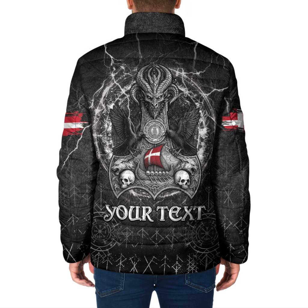 Personalized Denmark Viking Padded Jacket Odin's Raven Legacy - Wonder Print Shop