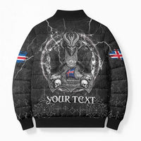 Personalized Iceland Viking Bomber Puffer Jacket Odin's Raven Legacy - Wonder Print Shop