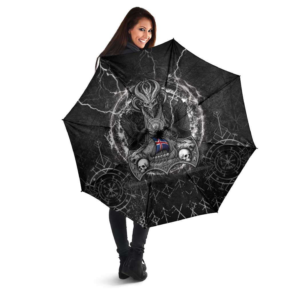 Iceland Viking Umbrella Odin's Raven Legacy - Wonder Print Shop