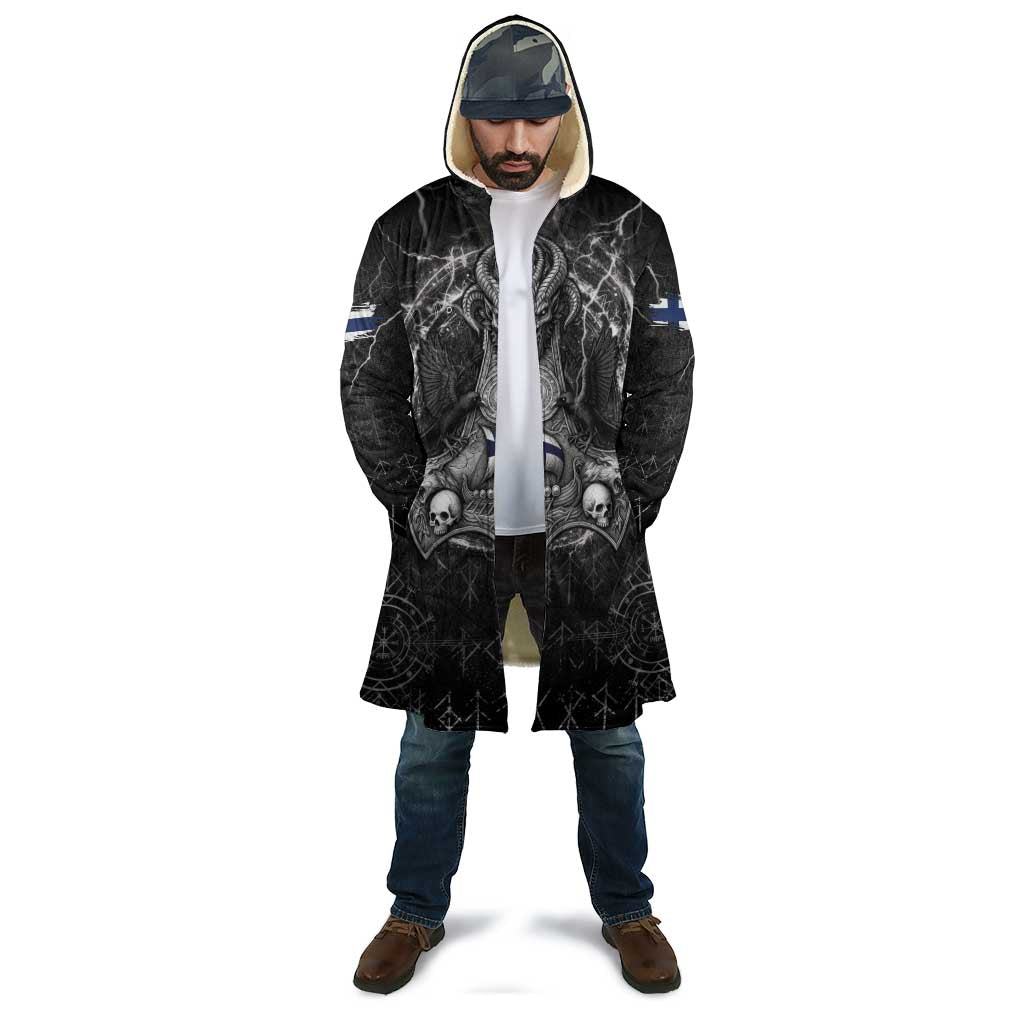 Personalized Finland Viking Cloak Odin's Raven Legacy - Wonder Print Shop