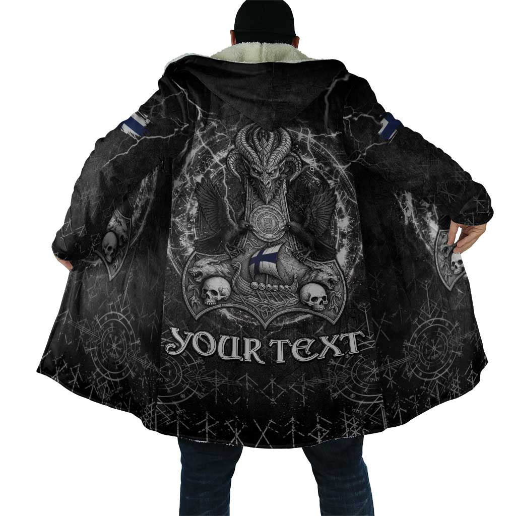 Personalized Finland Viking Cloak Odin's Raven Legacy - Wonder Print Shop