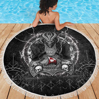 Greenland Viking Beach Blanket Odin's Raven Legacy - Wonder Print Shop