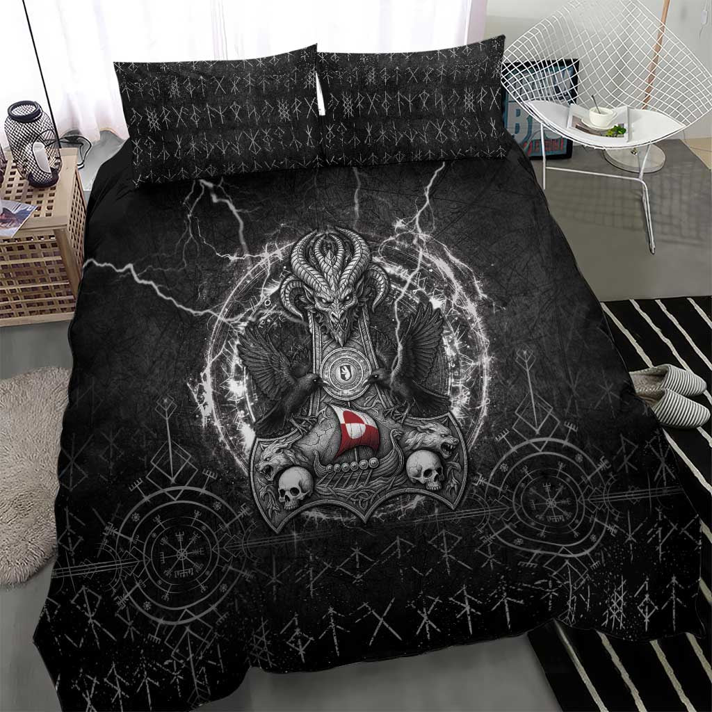 Greenland Viking Bedding Set Odin's Raven Legacy - Wonder Print Shop