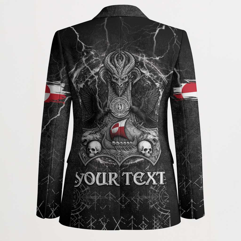 Personalized Greenland Viking Blazer Odin's Raven Legacy - Wonder Print Shop