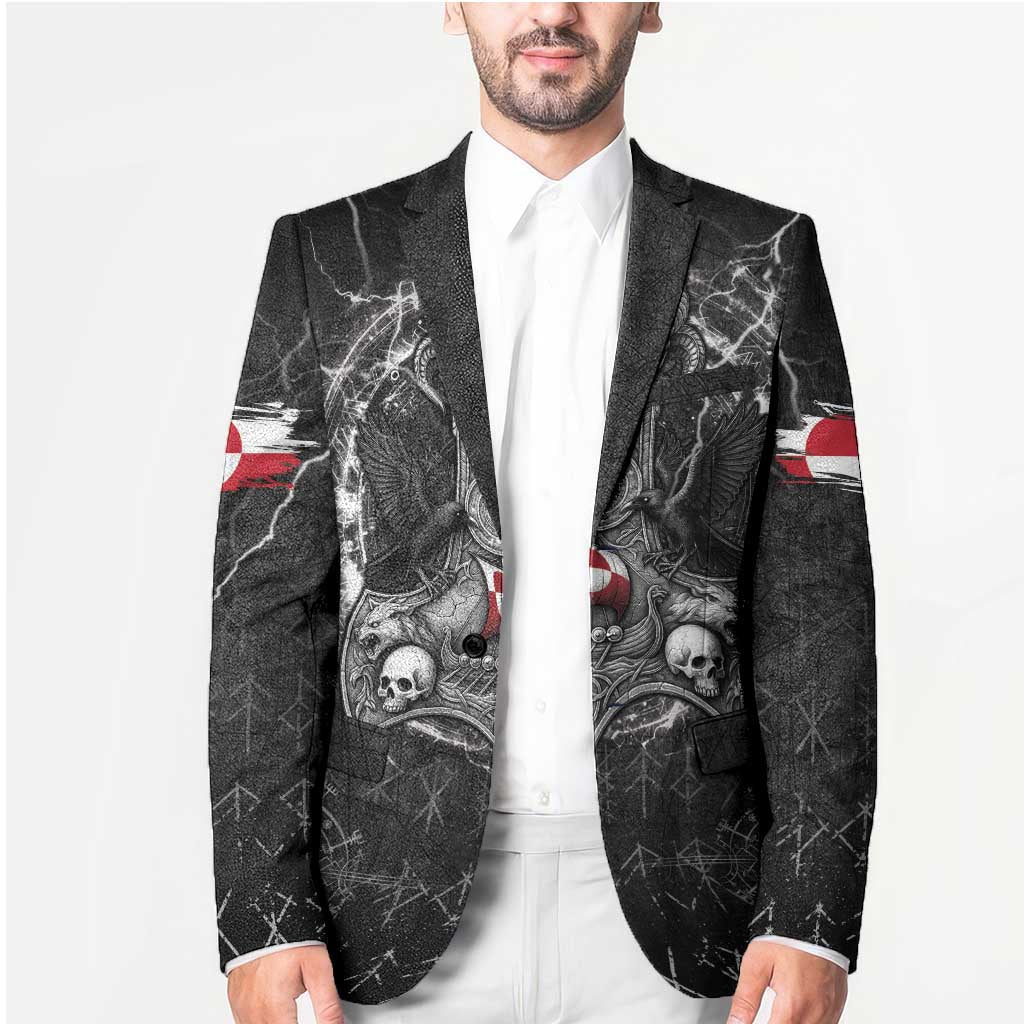 Personalized Greenland Viking Blazer Odin's Raven Legacy - Wonder Print Shop