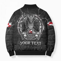 Personalized Greenland Viking Bomber Puffer Jacket Odin's Raven Legacy - Wonder Print Shop