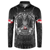 Personalized Greenland Viking Button Sweatshirt Odin's Raven Legacy - Wonder Print Shop