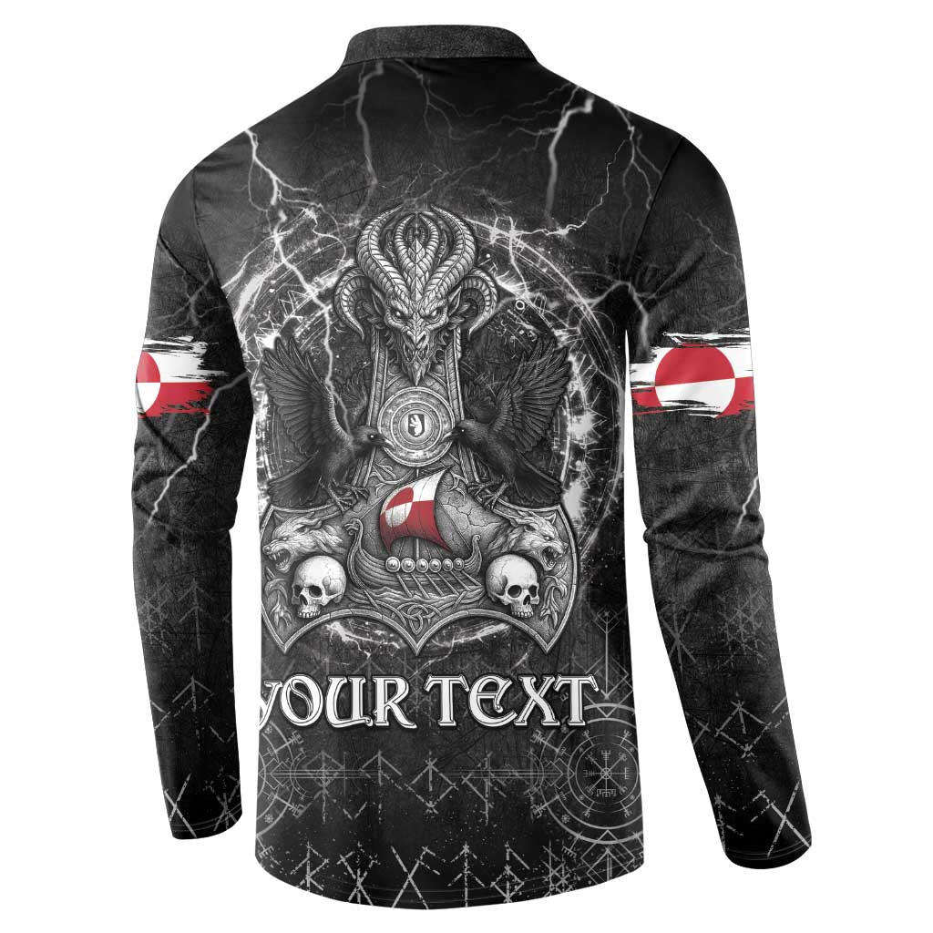 Personalized Greenland Viking Button Sweatshirt Odin's Raven Legacy - Wonder Print Shop