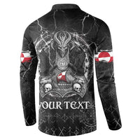 Personalized Greenland Viking Button Sweatshirt Odin's Raven Legacy - Wonder Print Shop