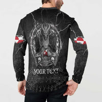Personalized Greenland Viking Button Sweatshirt Odin's Raven Legacy - Wonder Print Shop