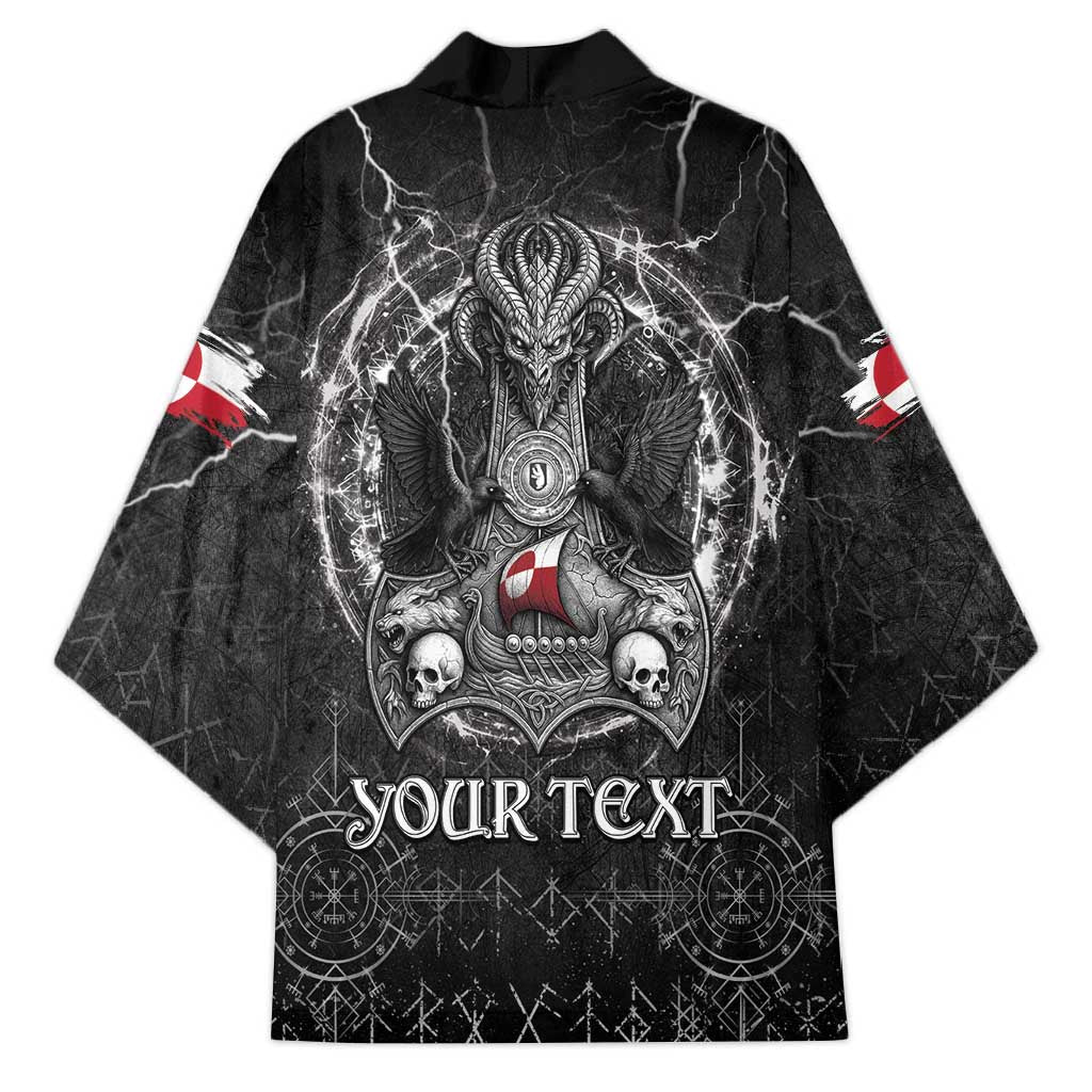 Personalized Greenland Viking Kimono Odin's Raven Legacy - Wonder Print Shop