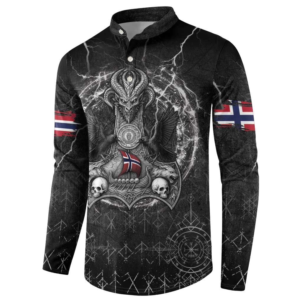 Personalized Norway Viking Button Sweatshirt Odin's Raven Legacy - Wonder Print Shop