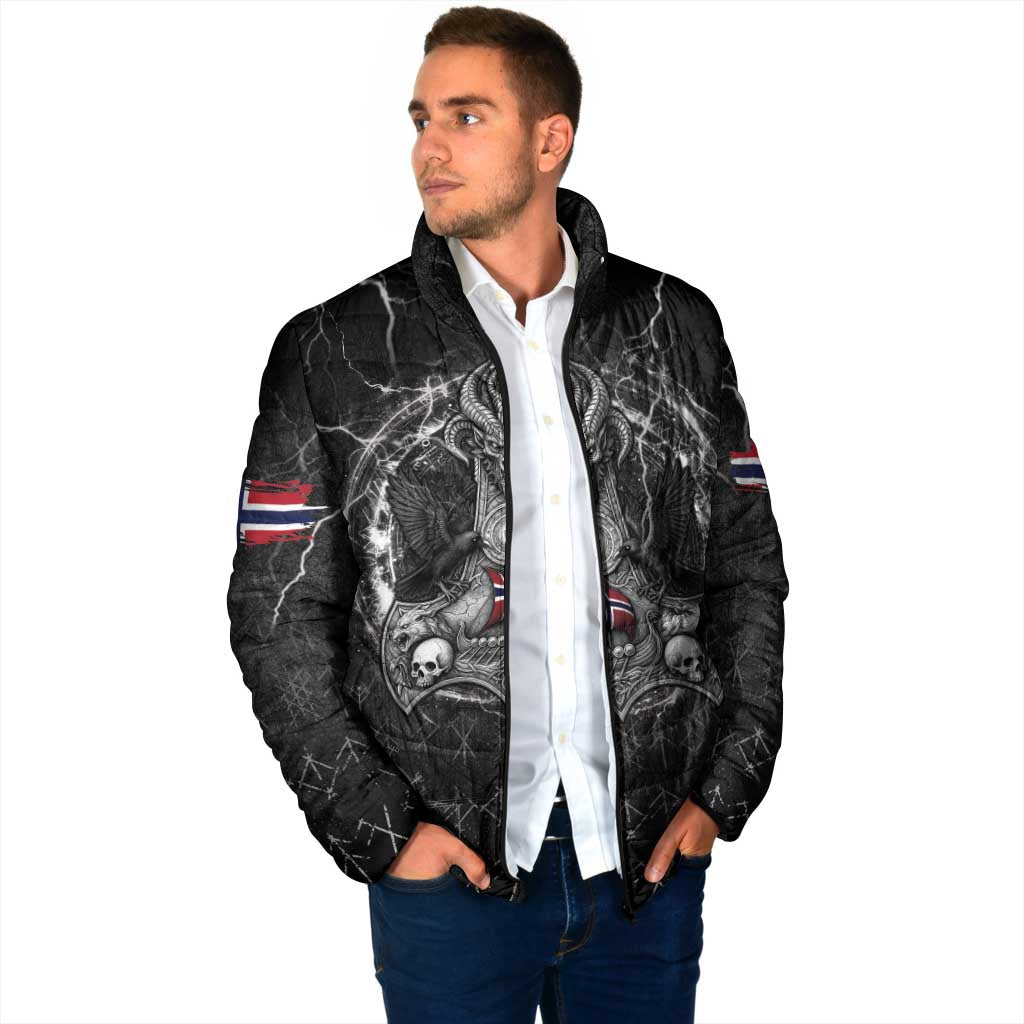 Personalized Norway Viking Padded Jacket Odin's Raven Legacy - Wonder Print Shop