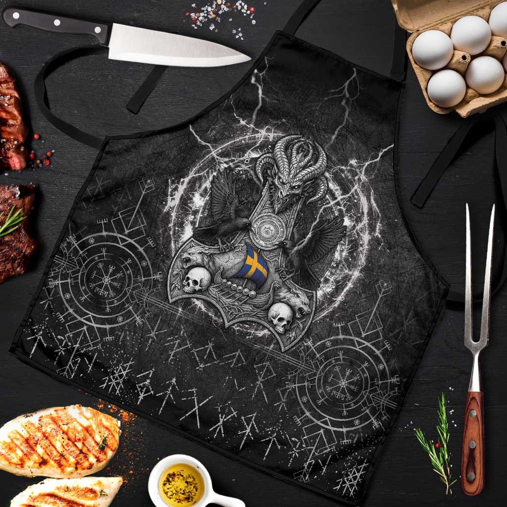 Sweden Viking Apron Odin's Raven Legacy - Wonder Print Shop