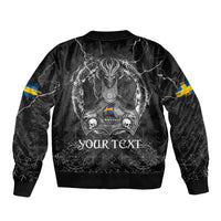 Personalized Sweden Viking Bomber Jacket Odin's Raven Legacy - Wonder Print Shop