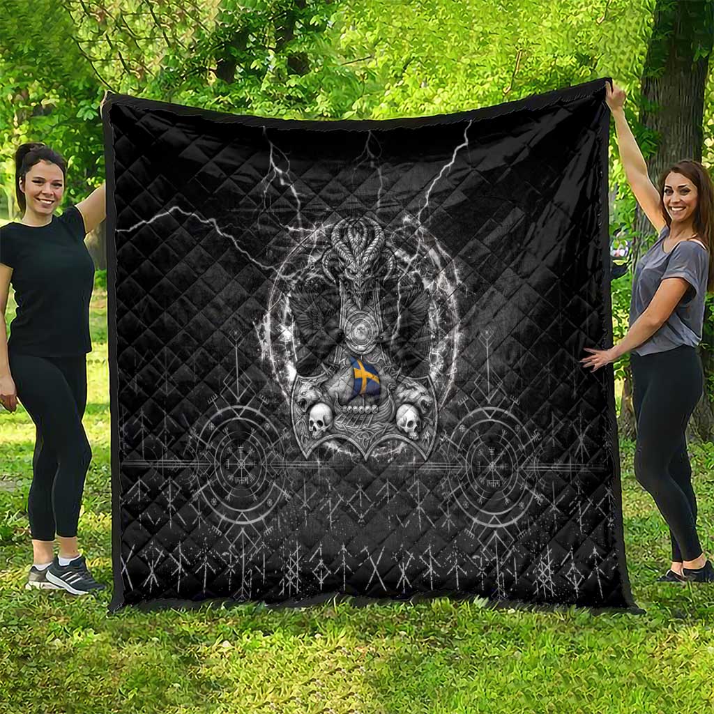 Sweden Viking Quilt Odin's Raven Legacy - Wonder Print Shop