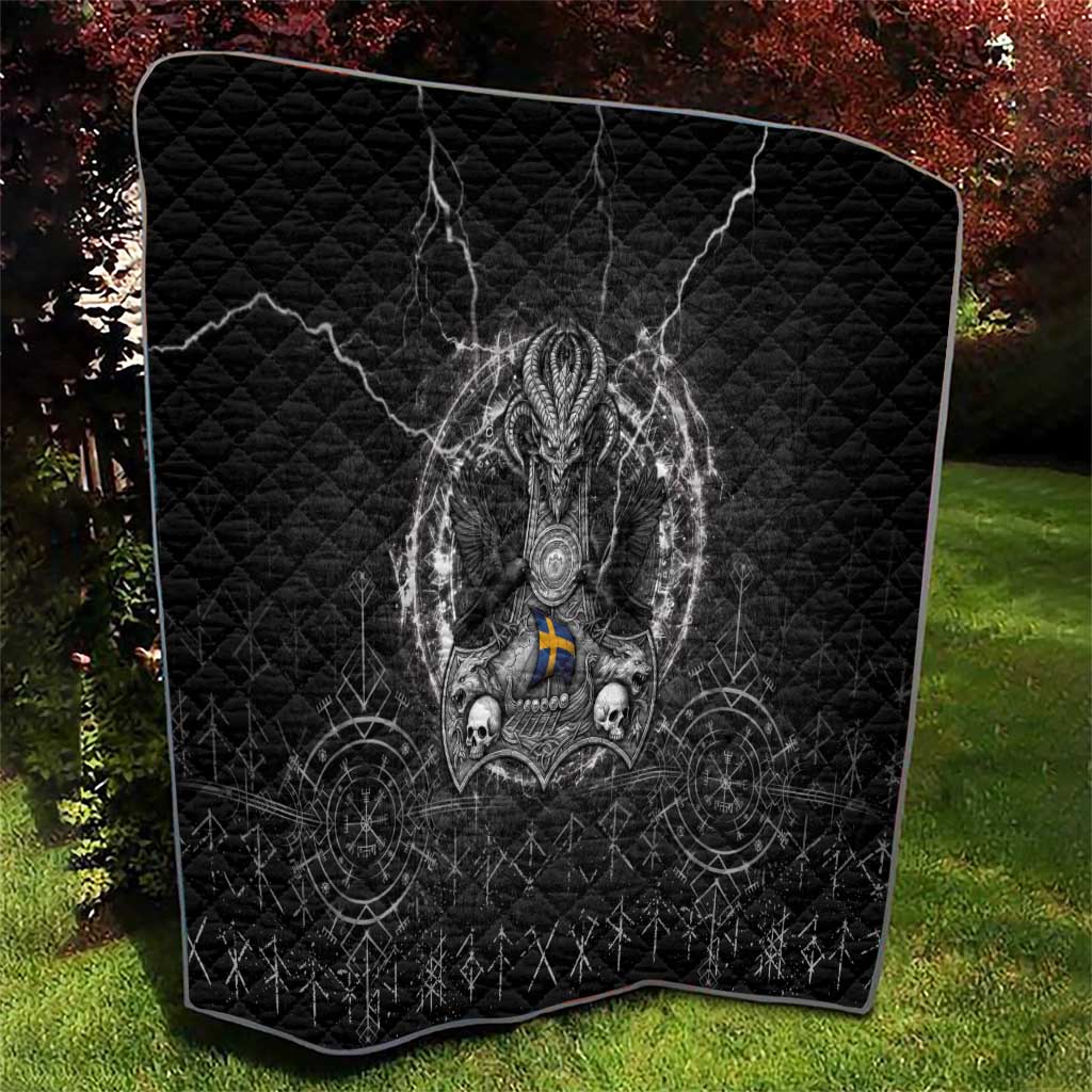 Sweden Viking Quilt Odin's Raven Legacy - Wonder Print Shop