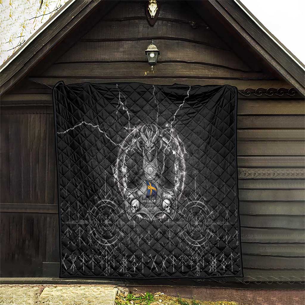 Sweden Viking Quilt Odin's Raven Legacy - Wonder Print Shop