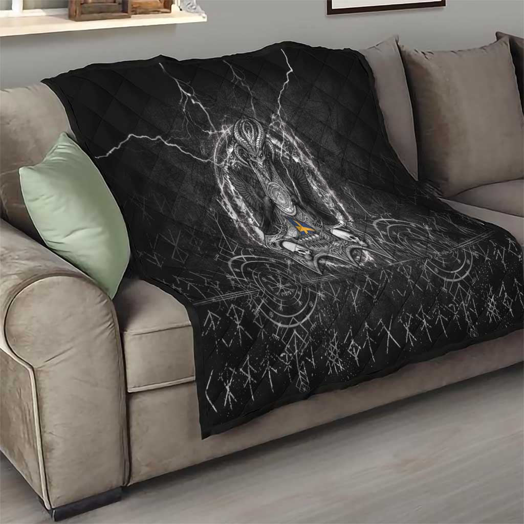 Sweden Viking Quilt Odin's Raven Legacy - Wonder Print Shop