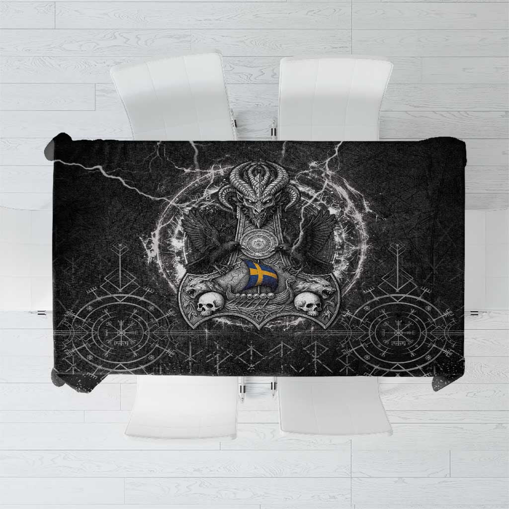 Sweden Viking Tablecloth Odin's Raven Legacy - Wonder Print Shop