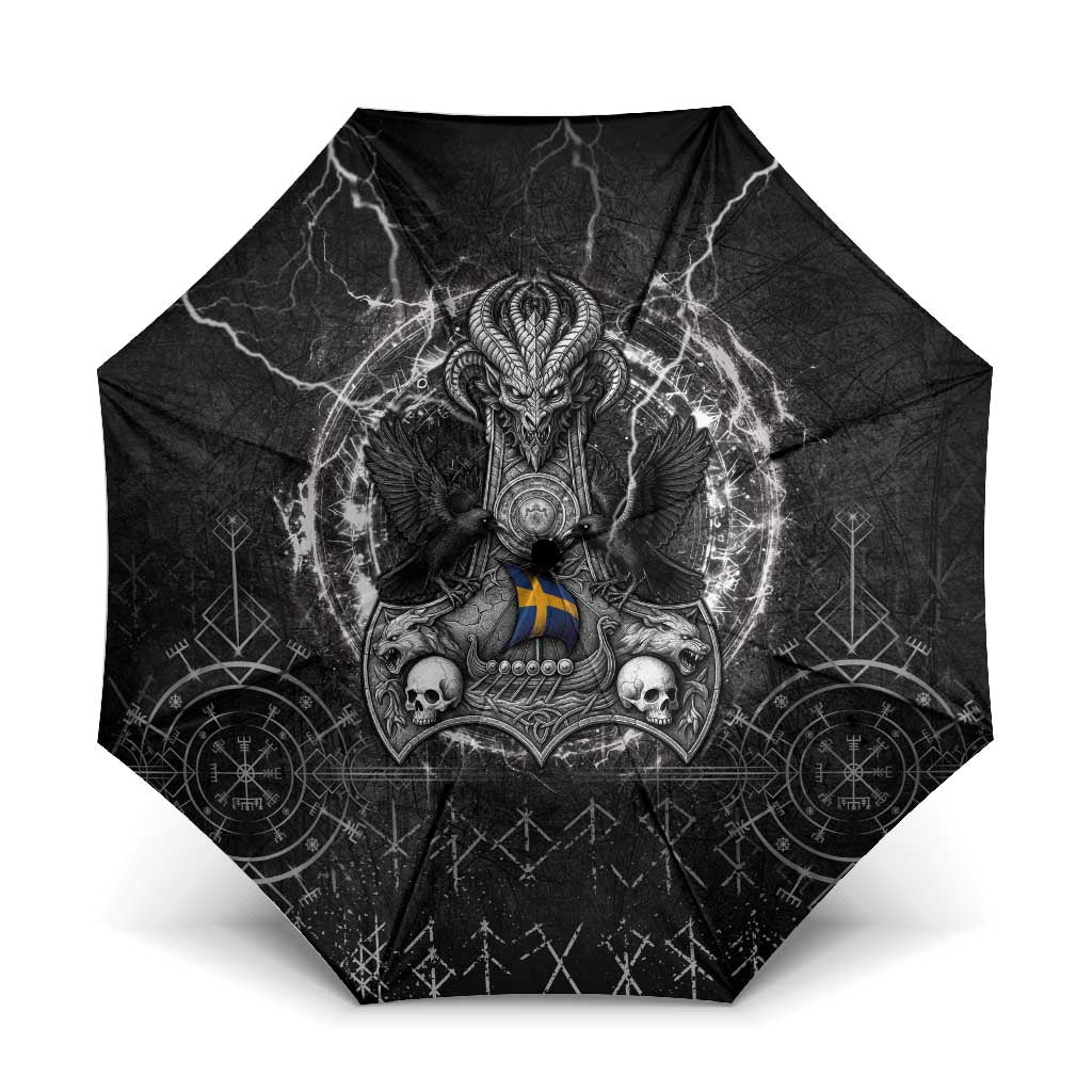 Sweden Viking Umbrella Odin's Raven Legacy - Wonder Print Shop